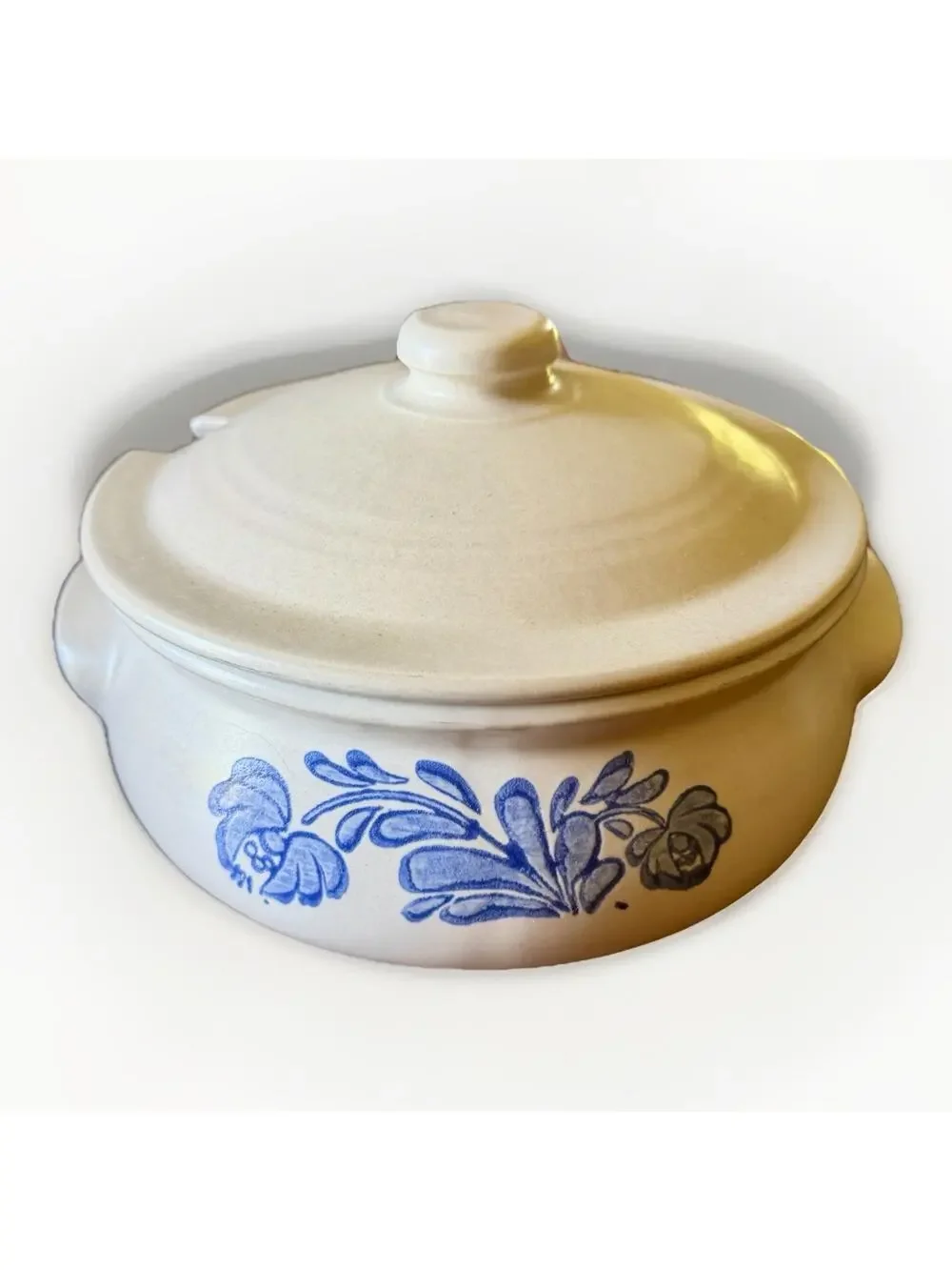 Vtg Pfaltzgraff Blue‎ Yorktowne Covered 2 Quart Round Casserole Dish with Lid